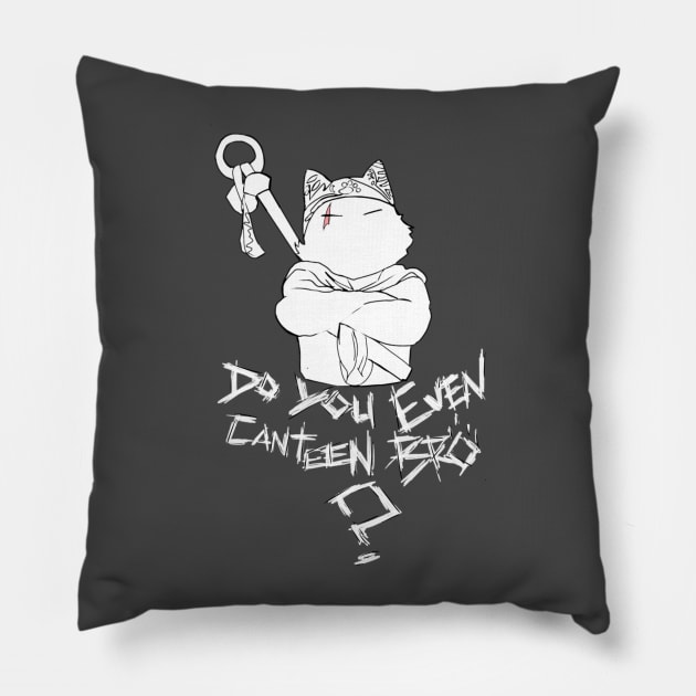 Meowscular chef DYECB Pillow by Six Gatsby