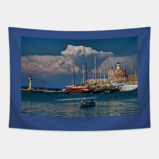 Greece. Rhodes. Harbor. Tapestry