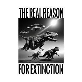 UFOs Hunt T-Rex Dino Extinct Real Reasons T-Shirt