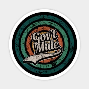 Gov't Mule // Retro Circle Crack Vintage Magnet