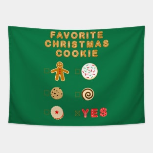 Favorite Christmas Cookie Checklist Tapestry