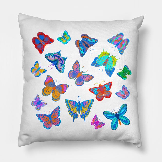 Butterfly Biodiversity Pillow by Caring is Cool