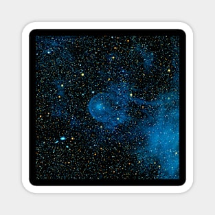 Blue Space Starry Sky Cosmic Theme Glittery Pattern Design Magnet