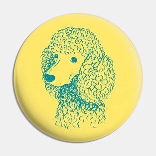 Poodle (Yellow and Teal) Pin