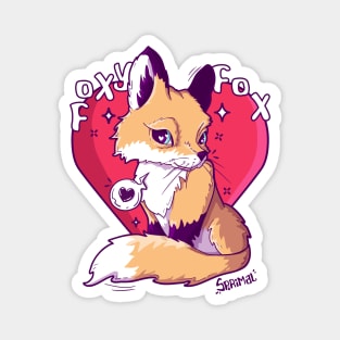 Foxy fox pun Magnet