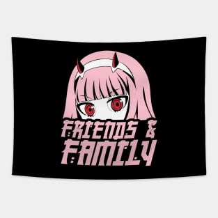 Zero Two Friends and Family Tapestry