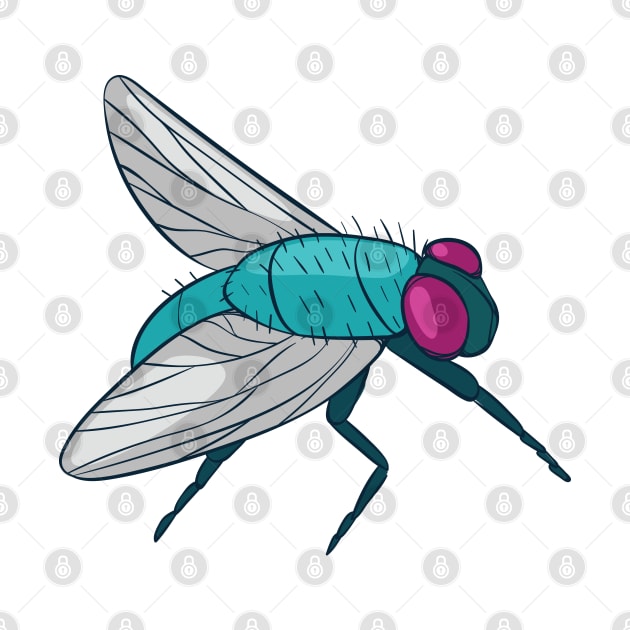 Colored Housefly Design by BramCrye