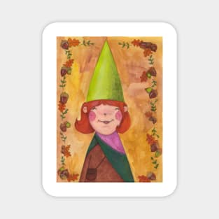 Acorn Gnome Magnet