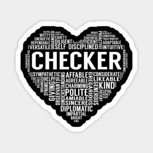 Checker Heart Magnet