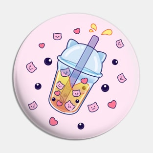 Bubble Kittea Pin