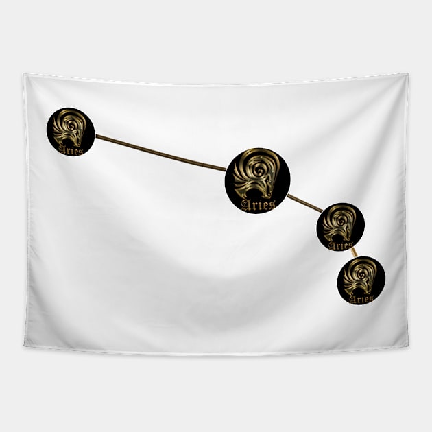 zodiac aries constellation style Tapestry by INDONESIA68