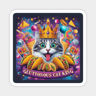 gluttonous cat king Magnet