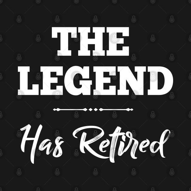 The Legend Has Retired Funny Retirement Leaving Work Gift for Dad Grandad by CoolQuoteStyle