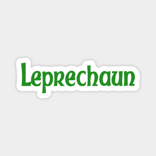 Leprechaun Typographic Design Magnet