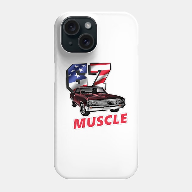 67 Muscle Maroon Variant Phone Case by RowdyPop