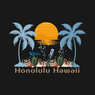 Hawaii Honolulu Paradise Island Sunset T-Shirt