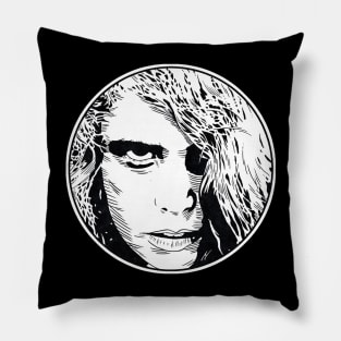 LIVING DEAD GIRL - Night of the Living Dead (Circle Black and White) Pillow