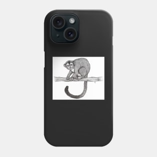 Night monkey sketch by Nicole Janes Phone Case