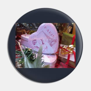 Paris Valentine's Day Candy Heart Pin