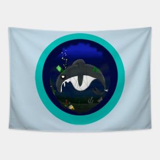 Dipper the Depressed Dolphin Tapestry