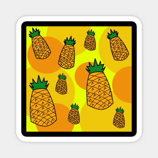 Retro Pop-Art  Pineapple Pattern Magnet