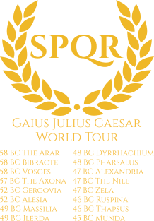 Gaius Julius Caesar World Tour Ancient Roman History Magnet