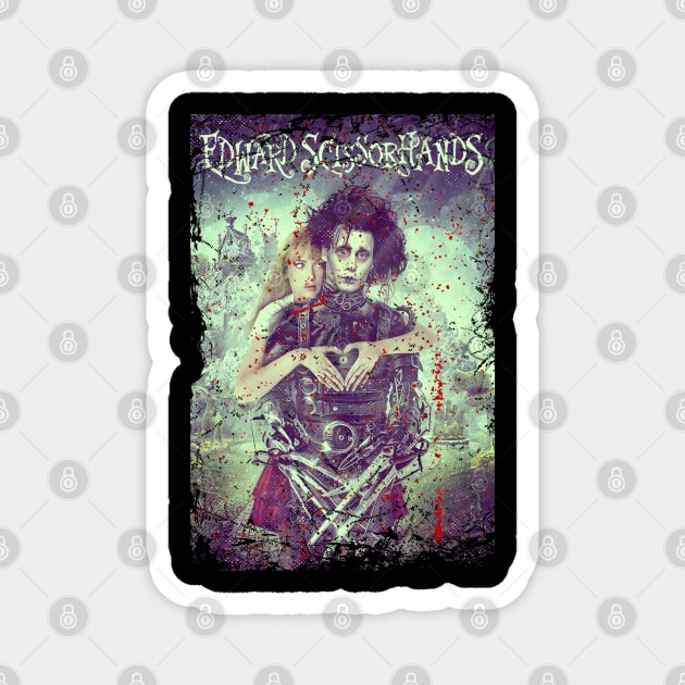 Edward Scissorhands Cutting Through Isolation Magnet by Super Face