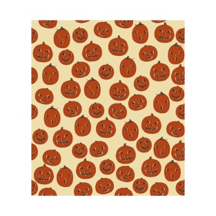 Halloween Pumpkin Pattern Vintage Inspired T-Shirt