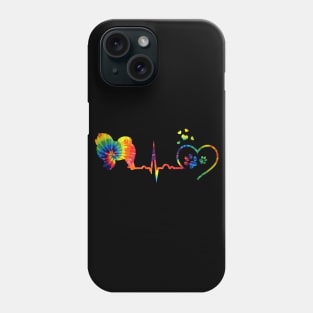 Chow Chow Heartbeat Tie Dye Phone Case