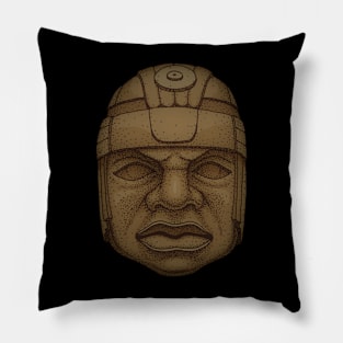 Olmec Stone Head Sandstone Pillow