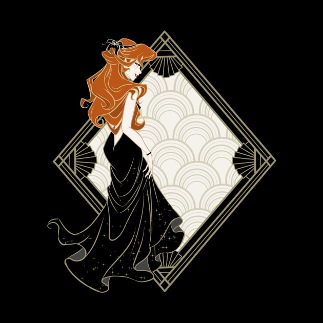 Art Deco Ariel by Drea D. Illustrations