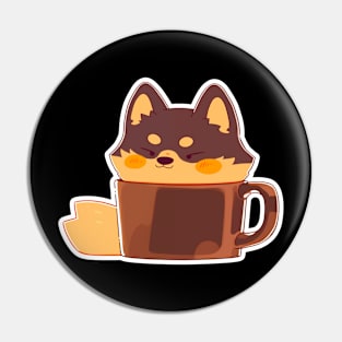 Fluffer Mocha-Paws Pin