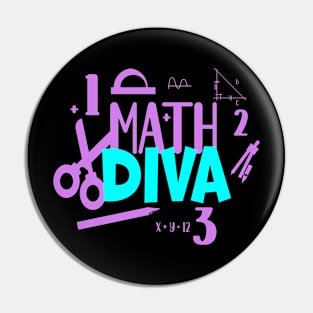 Math Diva Pin