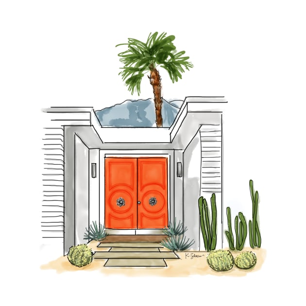 Palm Springs Orange Door- 2 by kschowe