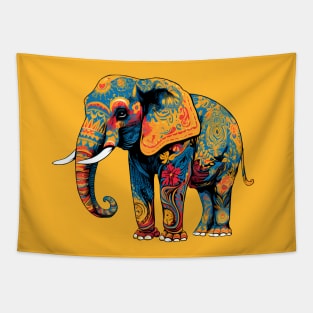 Tribal Elephant Art Wildlife Endangered African Asian Indian Tapestry