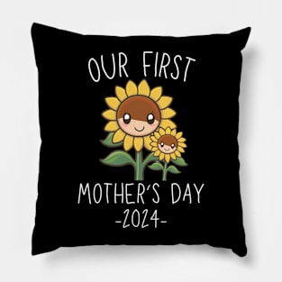 Sunflower Love: Celebrating Our First Mother's Day Together Pillow