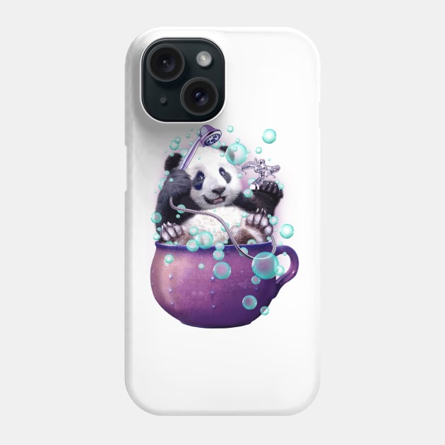 PANDA BATH Phone Case by ADAMLAWLESS