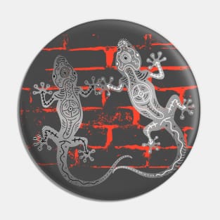 LIZARDS ON THE BRICK WALL Pin