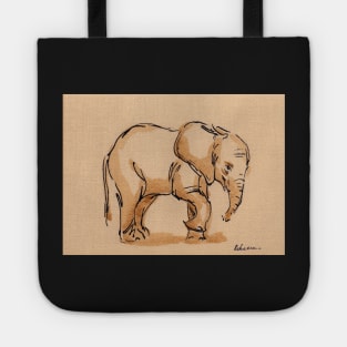 Little Lady:  Baby Elephant Watercolor Painting #17 - Loxodonta Africana Tote