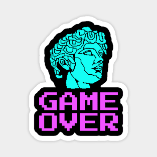 Game Over Vaporwave Bust Magnet