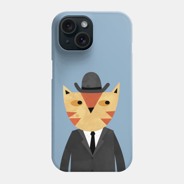 Ginger cat in a Bowler Hat Phone Case by NicSquirrell