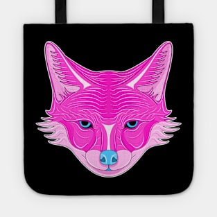 pink coyote face carton Tote