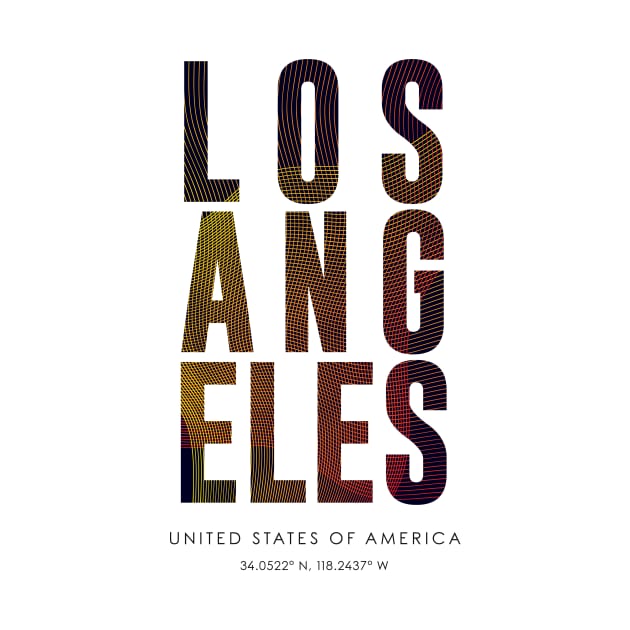 Los Angeles city typography by StudioGrafiikka