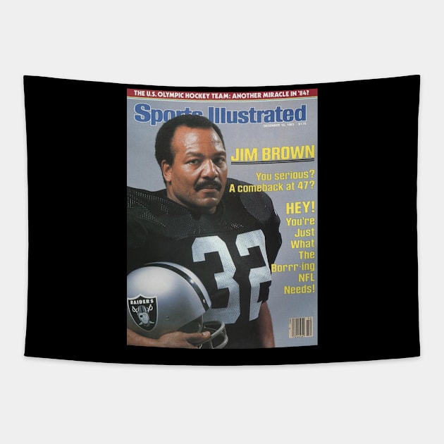 Jim Brown Raiders Return SI Cover Tapestry by capognad