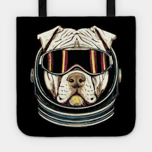 Retro Pit Bull Cosmonaut Dog Lover Terrier Tote