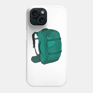 Travel Backpacking Backpack Drawing Phone Case