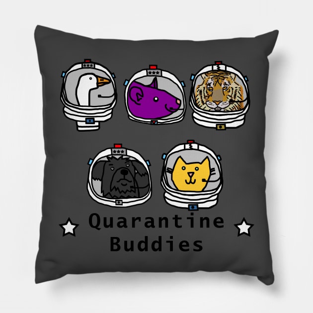 Space Crew 2420 Science Quarantine Buddies Pillow by ellenhenryart