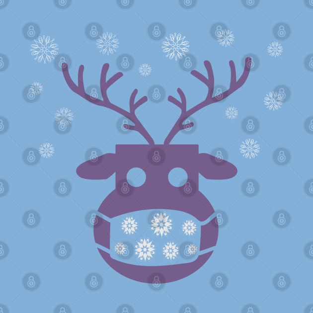 Reindeer with a medical protective mask by Farhad