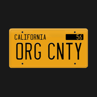 Orange County California Yellow License Plate T-Shirt