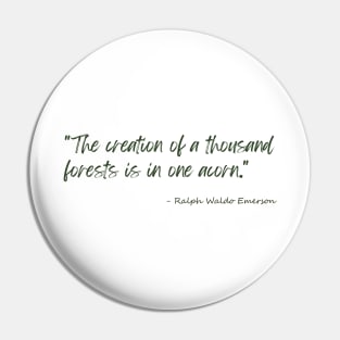 A Quote about Nature by Ralph Waldo Emerson Pin